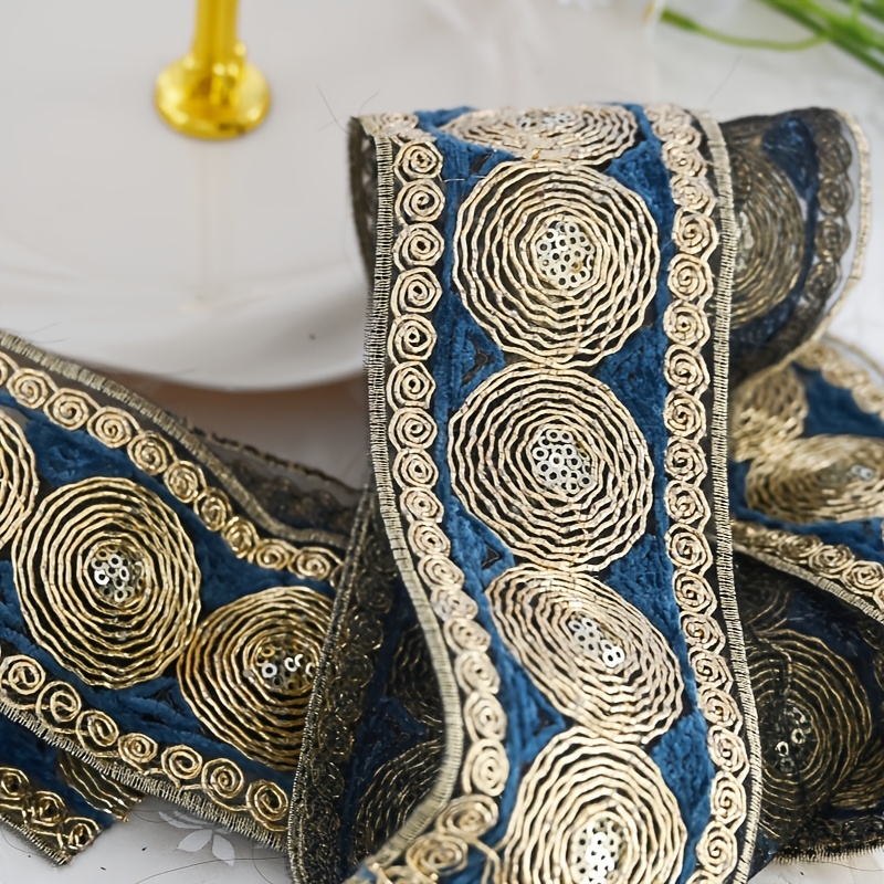Handmade European-style Embroidered Lace, 126cm